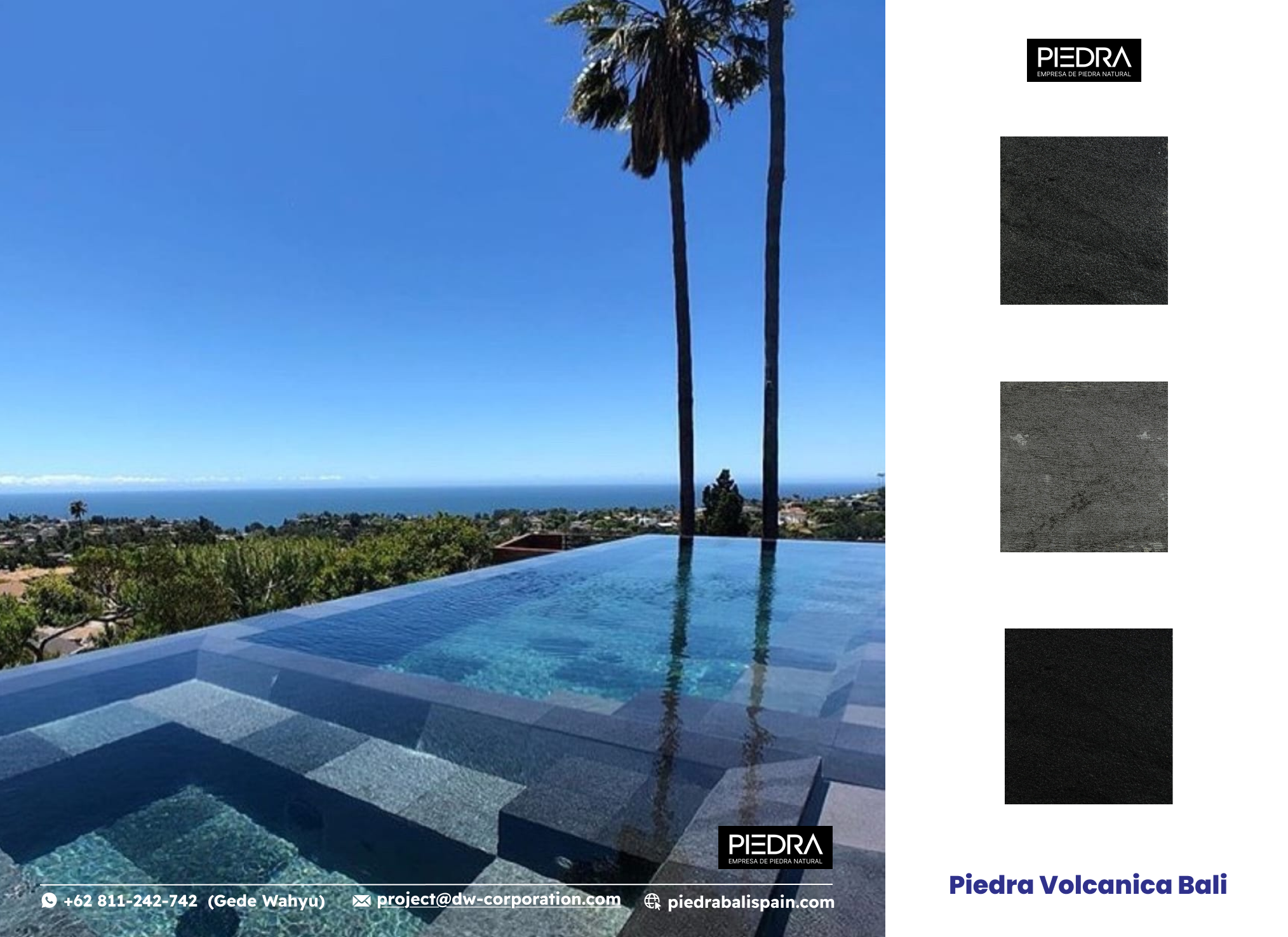 piedra volcánica Bali